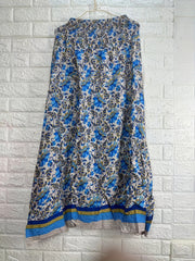 Boho Asymmetric Skirt Smocked Waist Bohemian Vacation Beach Casual Skirt