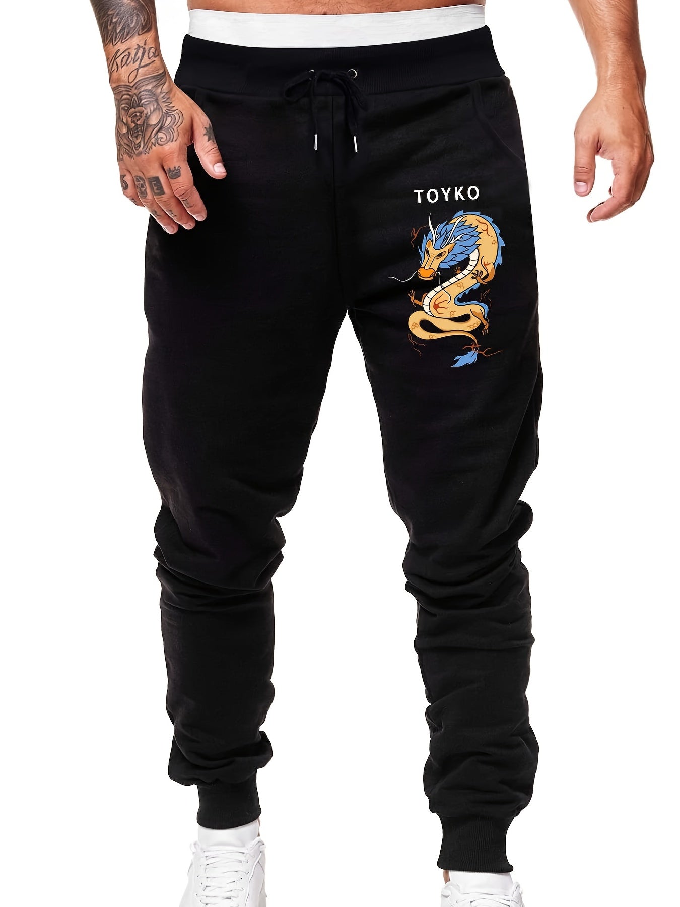 Men s Dragon Graphic Print Casual Sweatpants