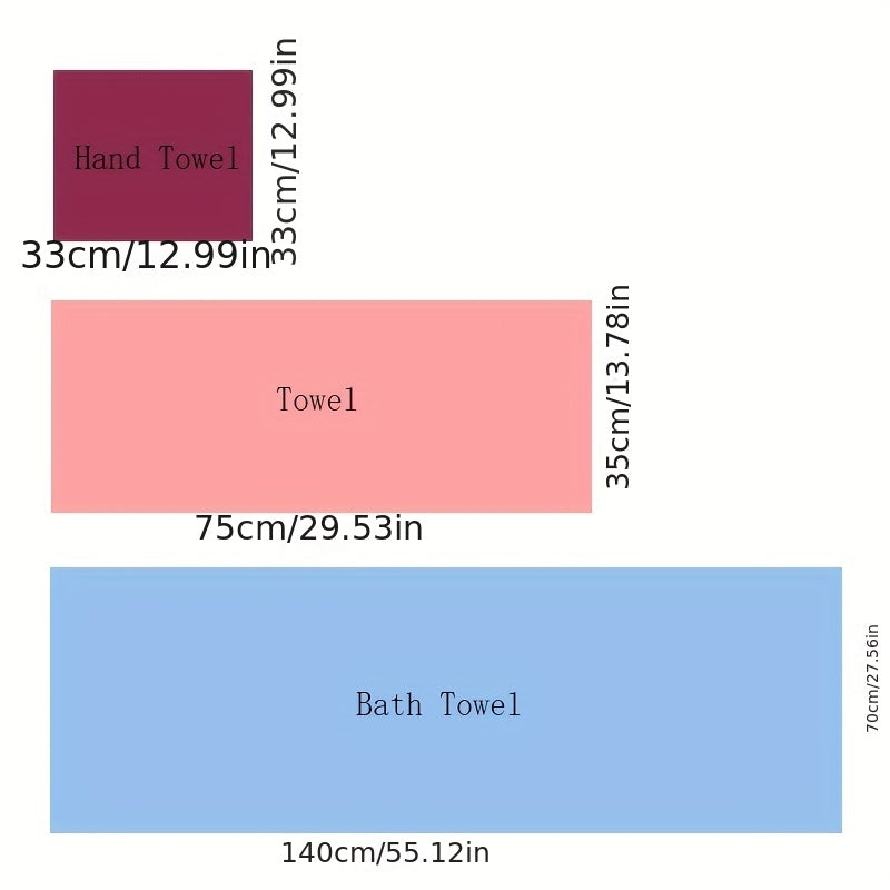 Soft & Absorbent Towel Set - Bath, Hand & Washcloth - Bathroom & Spa Use