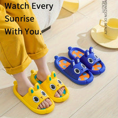 Girls' Cartoon Rabbit Open Toe Slippers - Non Slip Lightweight Slippers