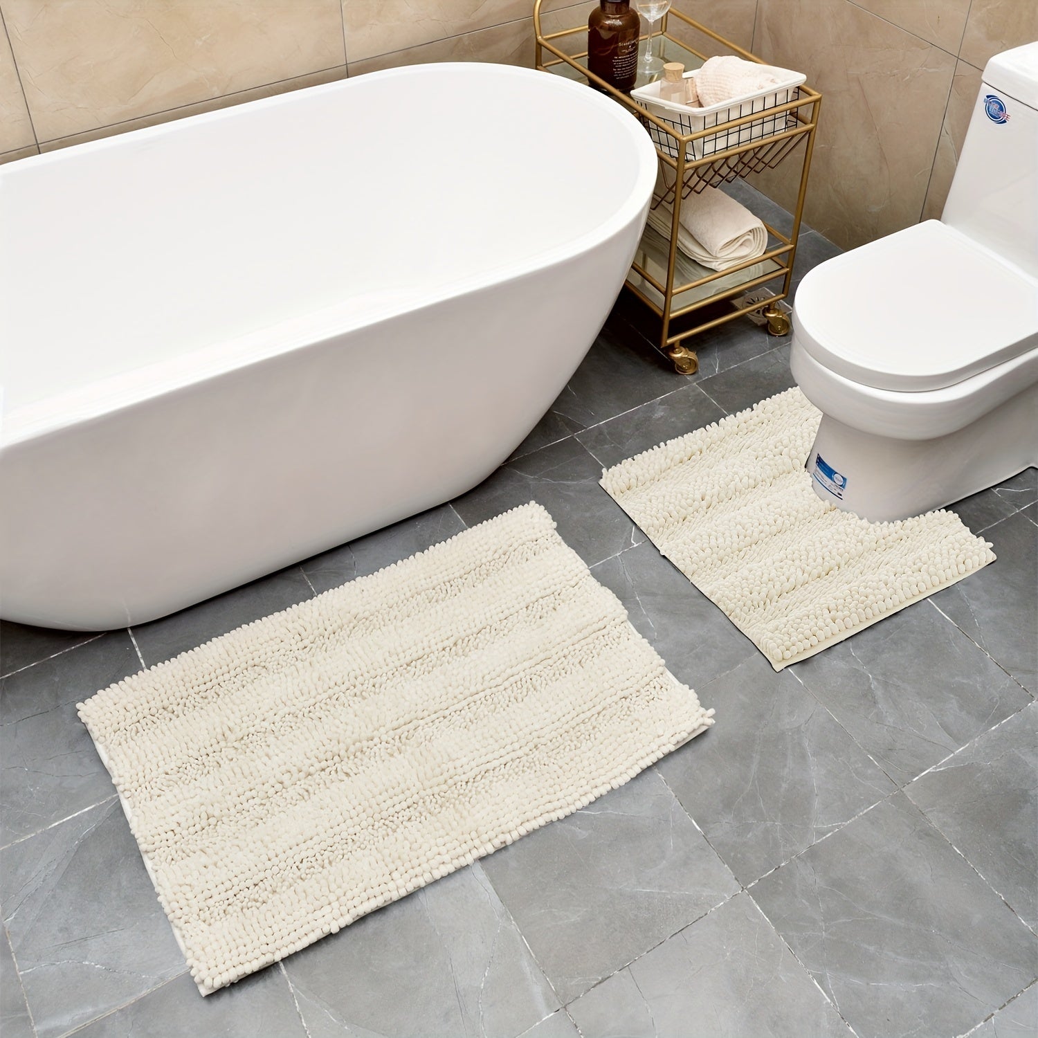 Chenille Plush Non-slip Bathroom Floor Mat