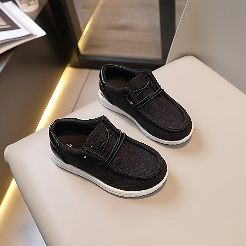 Girl's Solid Loafer Shoes Comfy Non Slip Soft Sole Sneakers