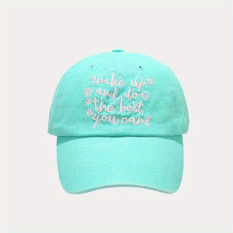 Candy Baseball Cap Wake Up And Do The You Can Embroidery Sun Hat