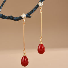 Faux Pearl Long Dangle Earrings Great Gift