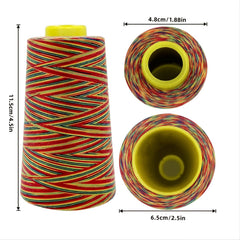 3000 Yards Rainbow Sewing Thread for Machine and Hand Repair Works