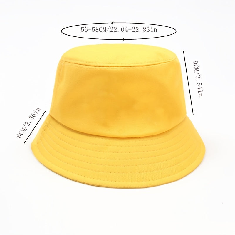 Solid Bucket Hat Hip Hop Basin Hat Spring Summer Sun Protection Hat