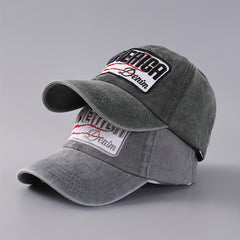 Unisex Sunshade Denim Baseball Cap with Embroidery