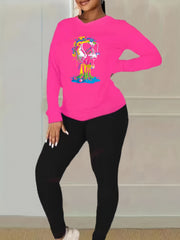 Halloween Outfit: Skull Print Top & Leggings Set