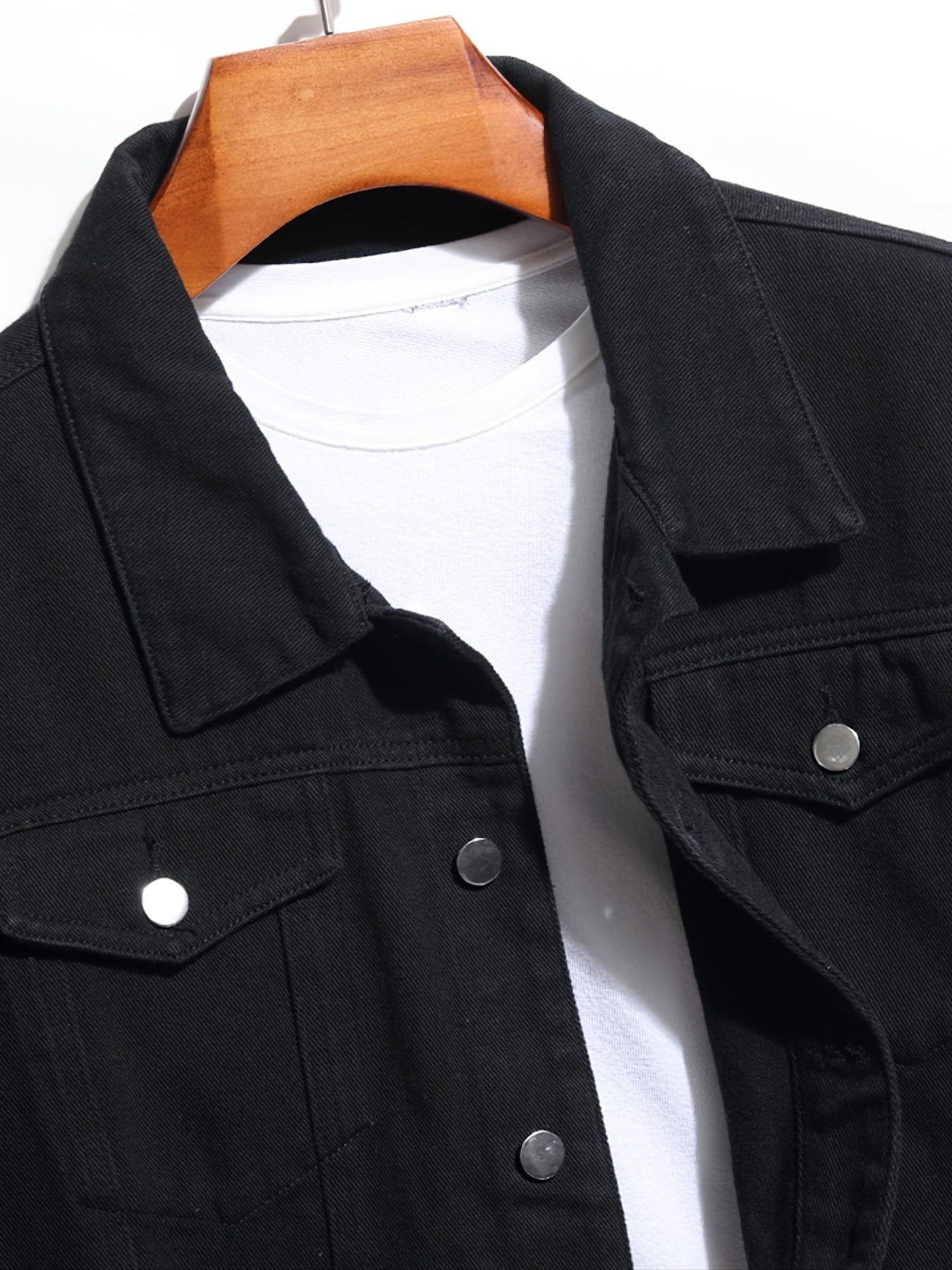 Men's Crane Embroidered Denim Jacket Hip Hop Style