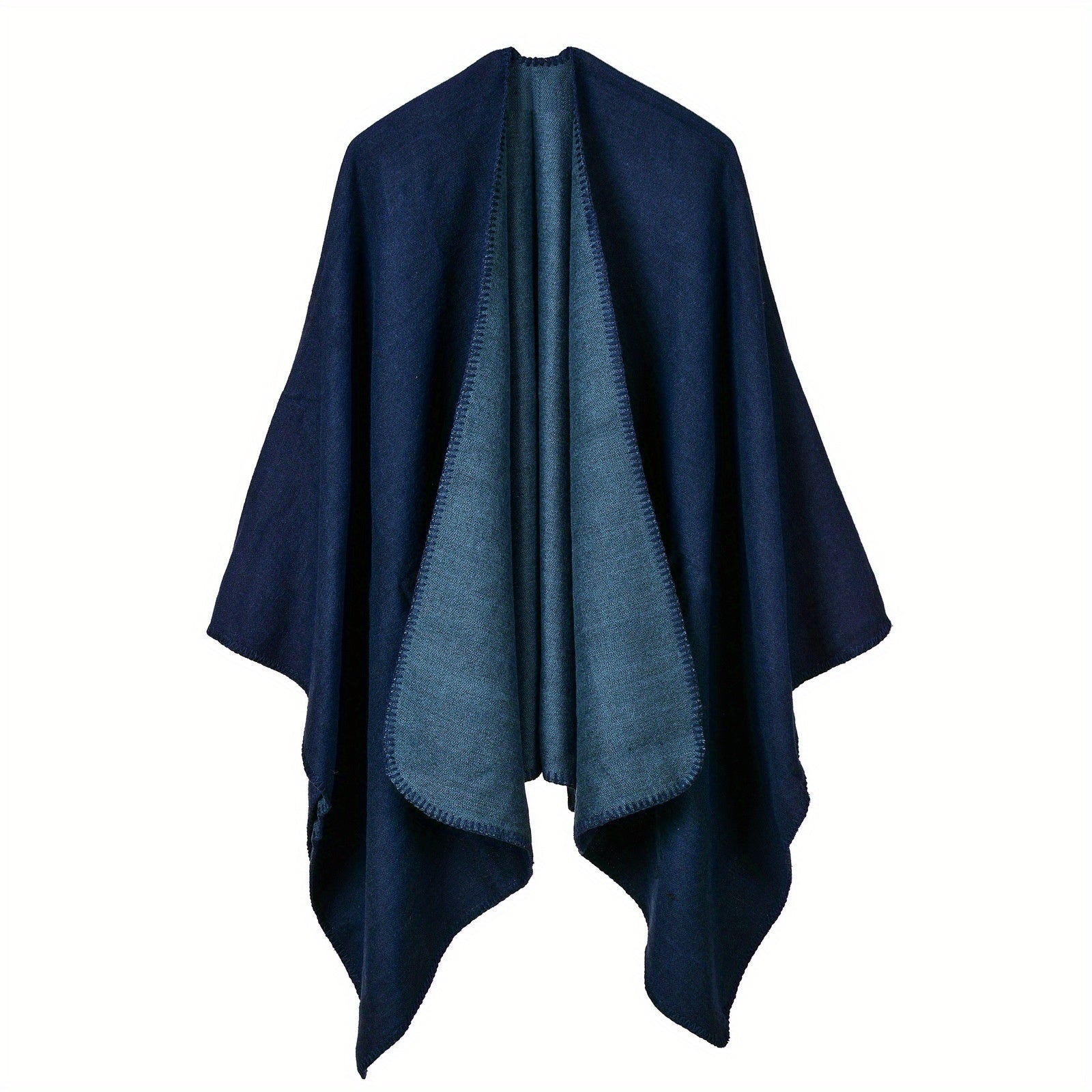 Classic Cashmere Warm Cape Scarf Blanket Wraps Reversible Cardigan