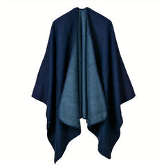 Classic Cashmere Warm Cape Scarf Blanket Wraps Reversible Cardigan