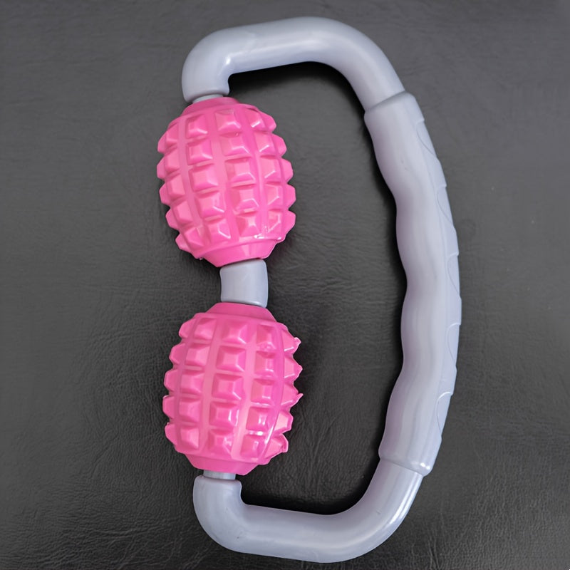 2 Wheels Yoga Roller Fitness Massage Ring for Muscle Relaxation