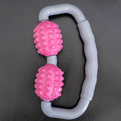 2 Wheels Yoga Roller Fitness Massage Ring for Muscle Relaxation