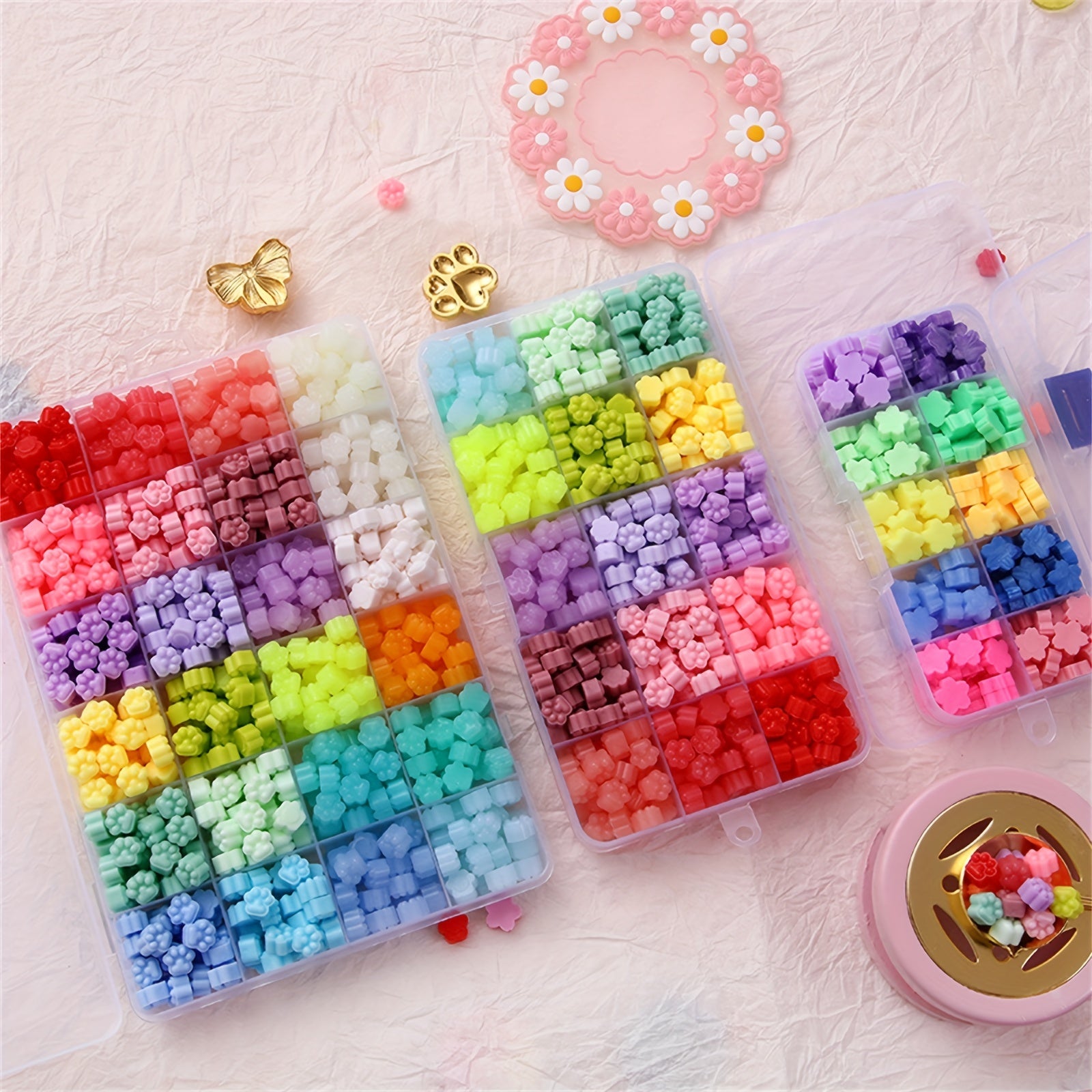 Cat Claw Shaped Wax Bead Set 24 Grid Box