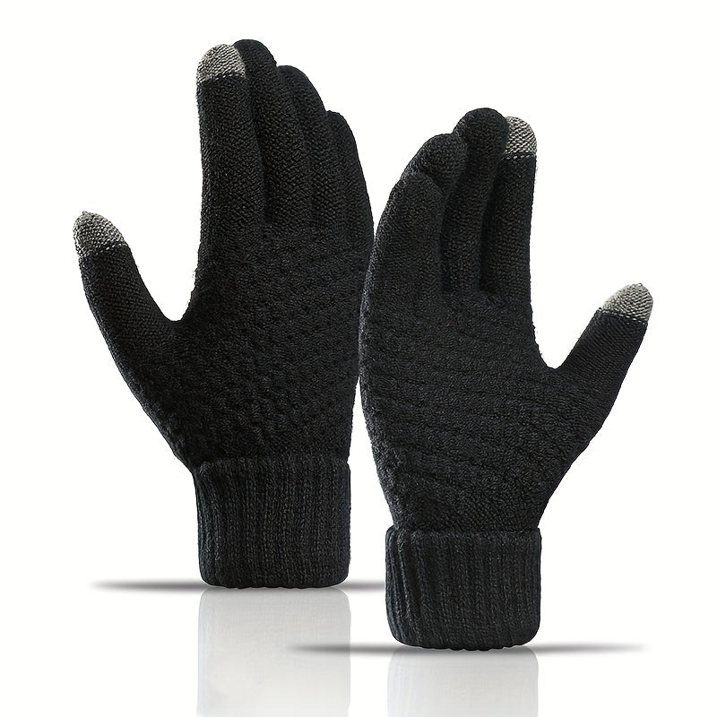 Kids Winter Touch Screen Thick Knitted Gloves
