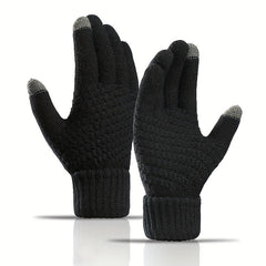 Kids Winter Touch Screen Thick Knitted Gloves