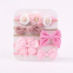 5pcs Cute Bow Headbands for Girls and Baby Girls