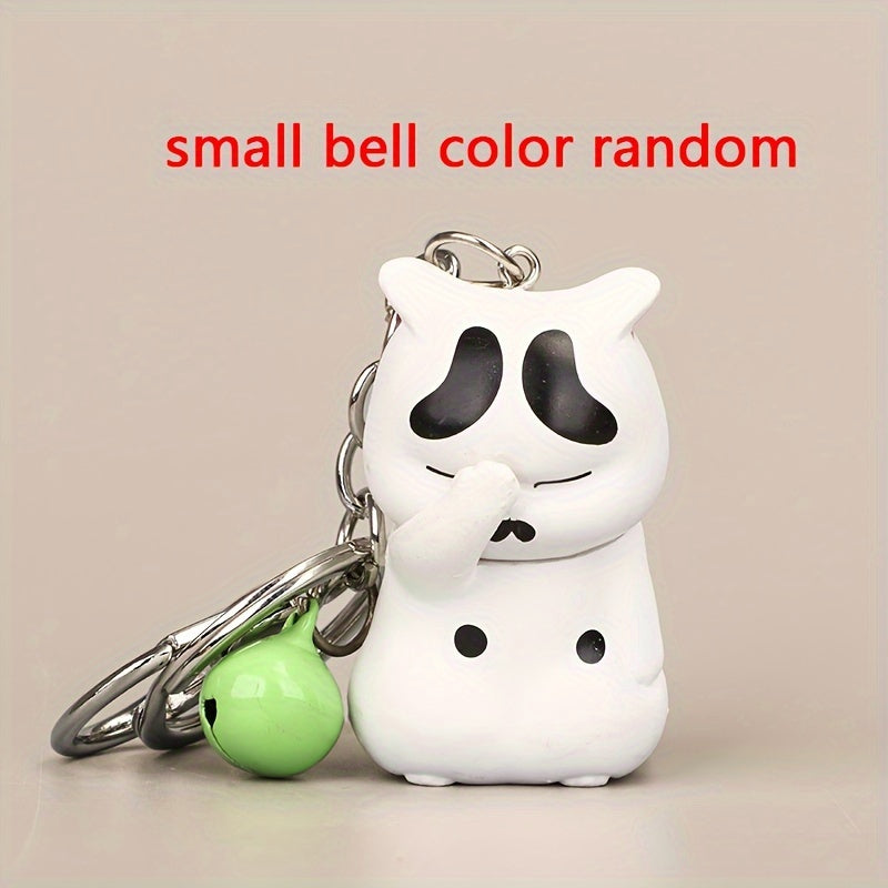 Cartoon Cat Keychain Chubby Kitten Keyring Bag Purse Ornament Pendant