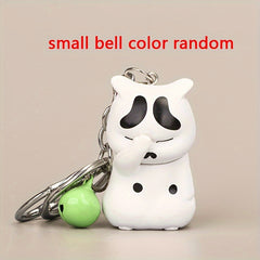 Cartoon Cat Keychain Chubby Kitten Keyring Bag Purse Ornament Pendant