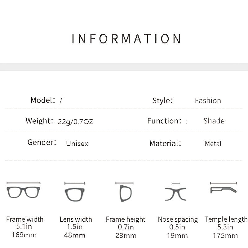 Light Blocking Polygon Glasses Metal Frame Reading Eyeglasses