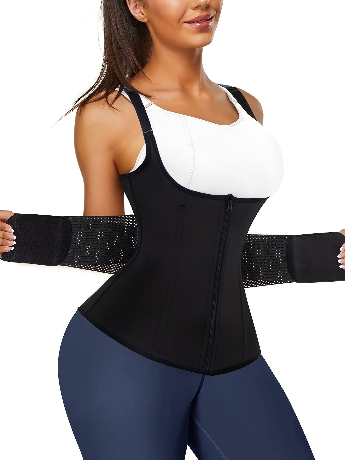 Women's Zipper Waist Trainer Body Shaper Tank