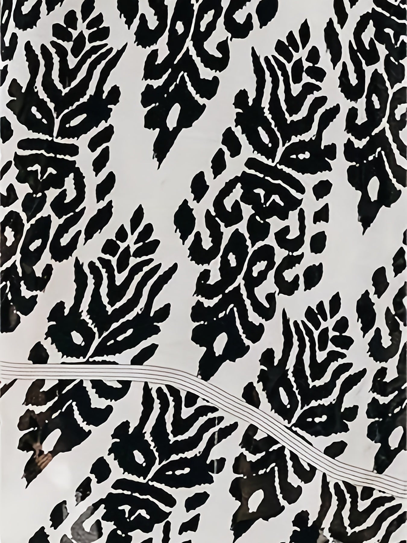 Geometric Print Pompom Trim Kimono Cover Up