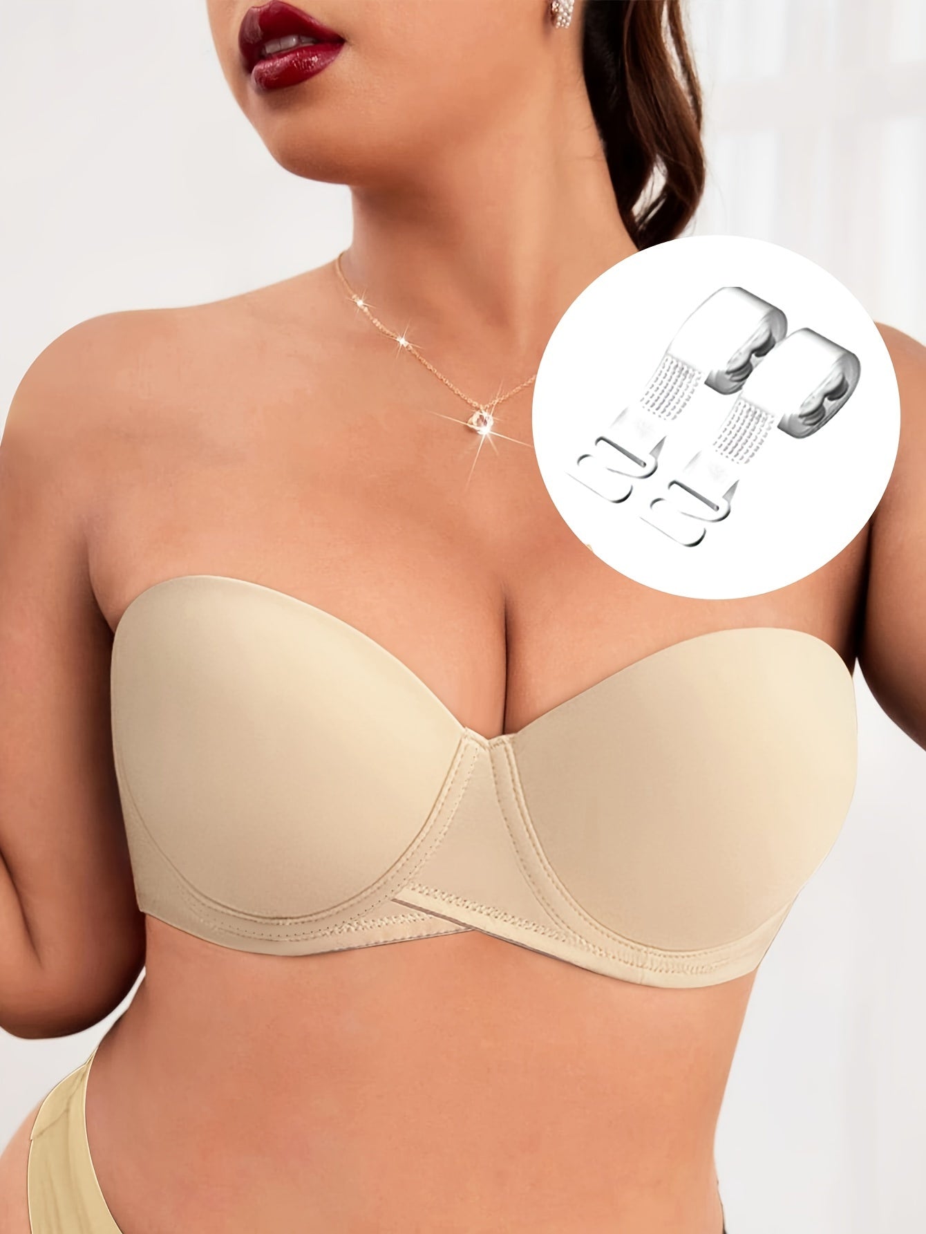 Strapless T Shirt Bra Soft Push Up Women's Lingerie