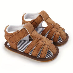 Baby Boy's Solid Sandals Anti skid Toddler Walking Shoes