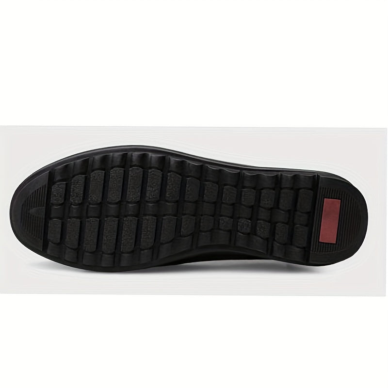 Men's Leather Stitch Loafer Shoes Wear resistant Non Slip Casual Shoes