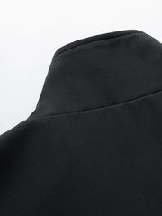 Men's High Neck Zip Up Jacket Coat For Spring Fall