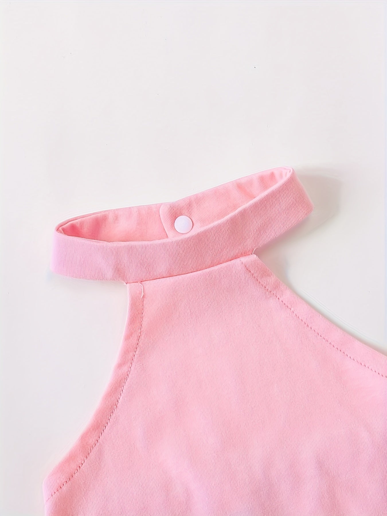 Stylish Halter Flared Leg Jumpsuit for Baby Girls