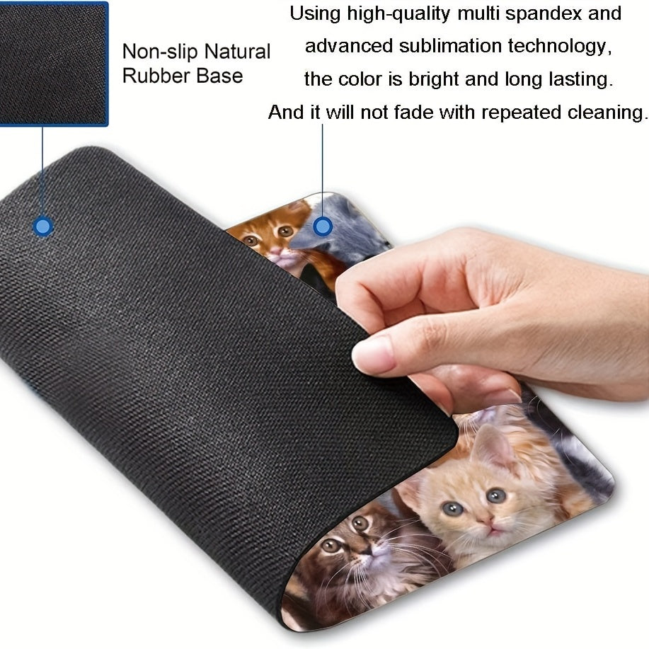 Non Slip Rubber Base Cat Mouse Pad for Computers