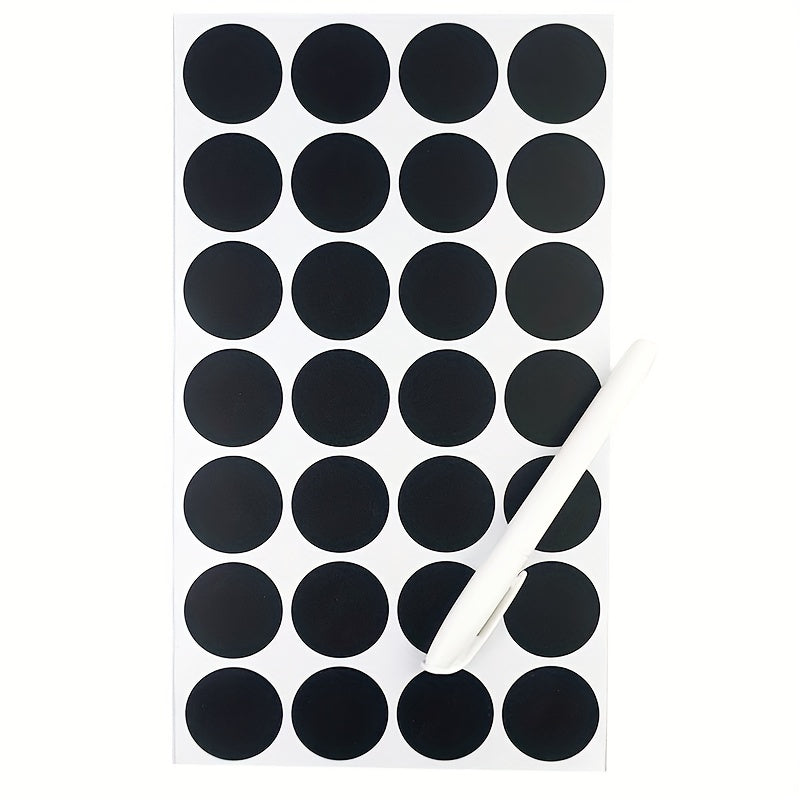 140pcs Rewritable PVC Round Chalkboard Sticker Adhesive Label