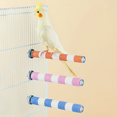 Colorful Striped Parrot Claw Grinding Rod for Bird Training