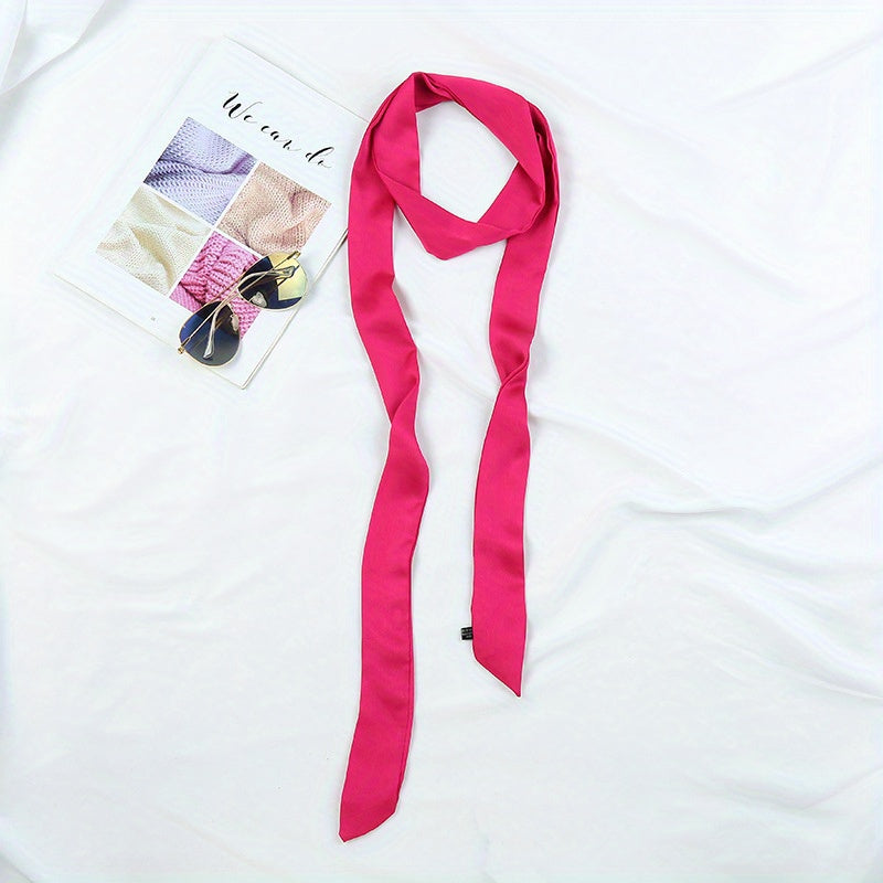 Long Ribbon Scarf Classic Skinny Chiffon Neckerchief Twilly Scarf For Women
