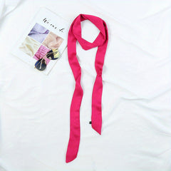 Long Ribbon Scarf Classic Skinny Chiffon Neckerchief Twilly Scarf For Women