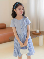 Girl's Striped Cotton Dress