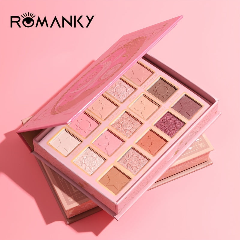 ROMANKY 15-Color Matte Earth Eyeshadow Palette - Angel Collection