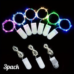 3pcs Waterproof Mini Copper Wire LED Fairy String Light