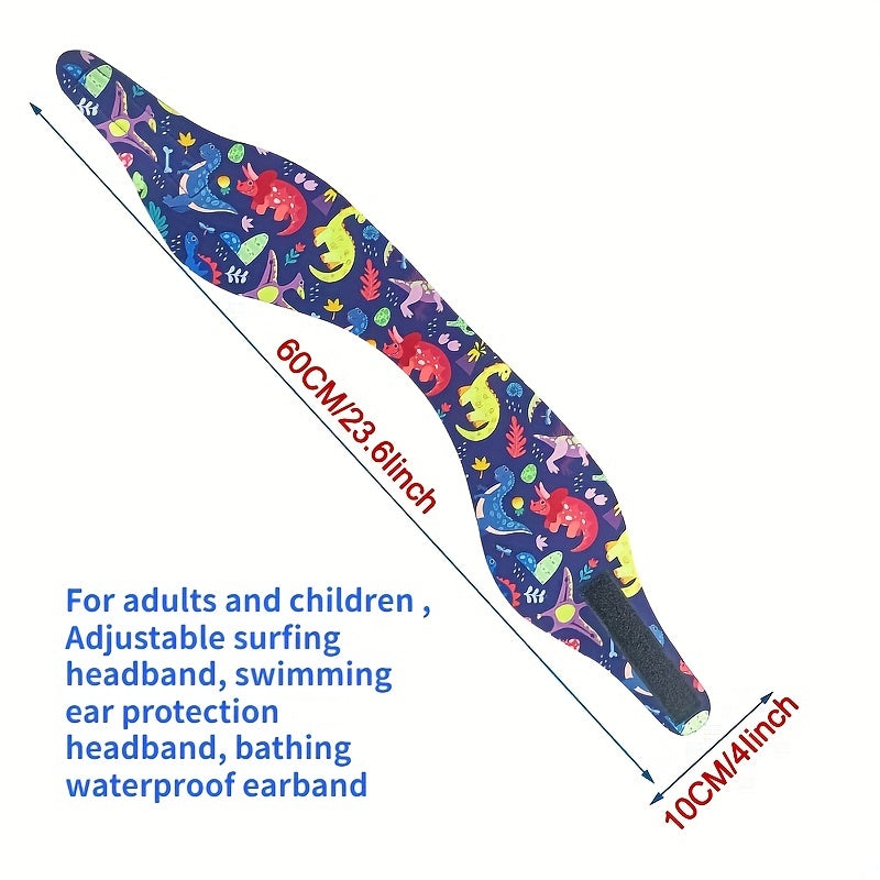 Girls Cartoon Swim Headband - Waterproof Ear Protection Band