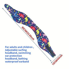 Girls Cartoon Swim Headband - Waterproof Ear Protection Band