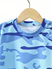 2pcs Toddler Girls Camo Graphic T Shirts & Shorts Set Kids Summer Clothes