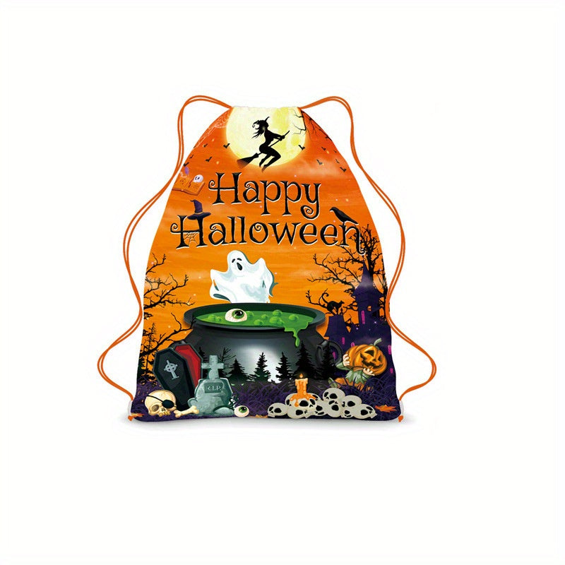 Halloween Drawstring Backpack Portable Storage Bag