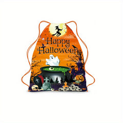 Halloween Drawstring Backpack Portable Storage Bag