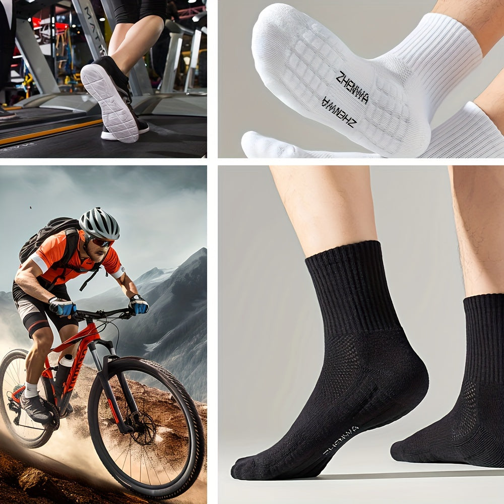 5 pairs Men's Thick Padded Crew Socks