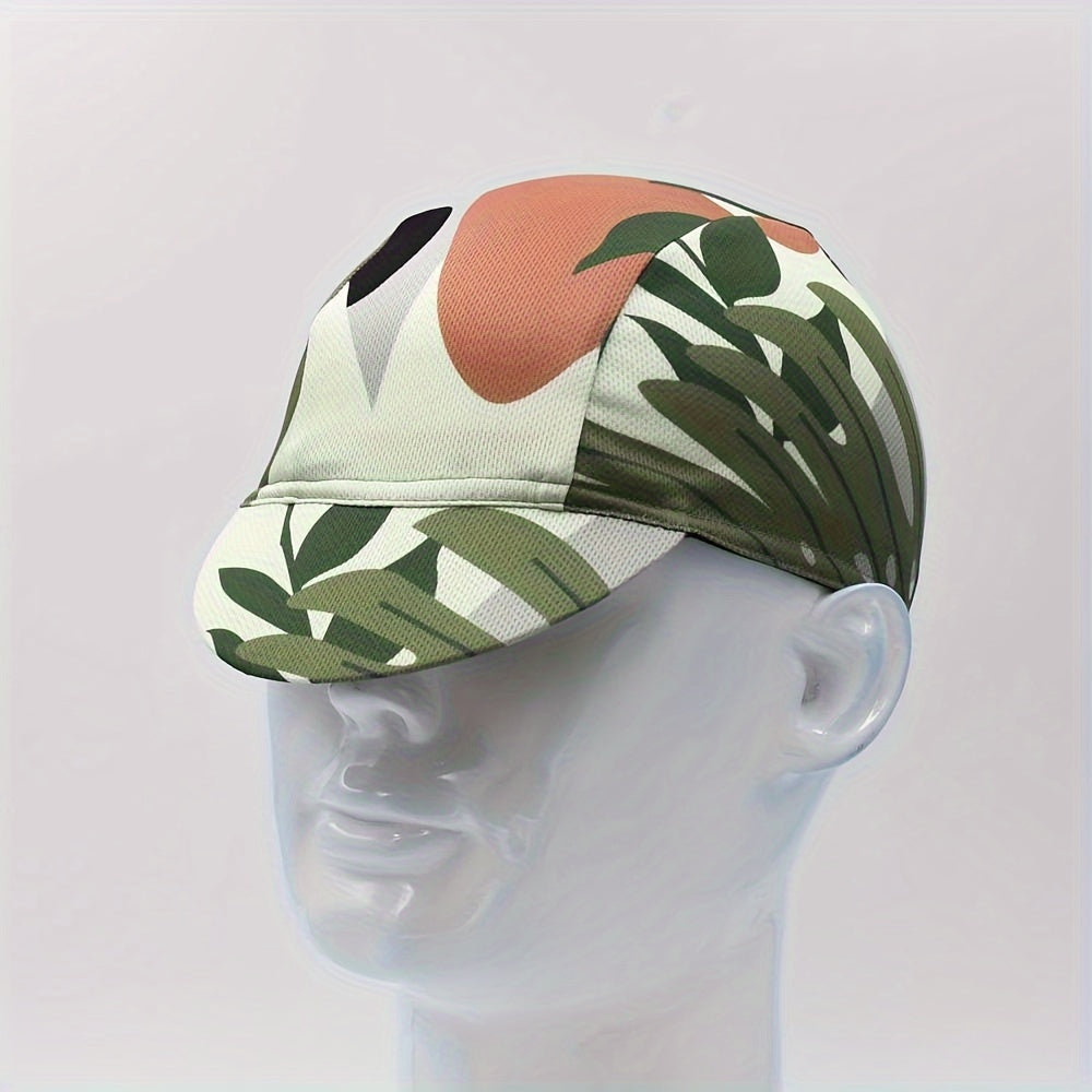 Men's Retro Leaf Pattern Cycling Cap Under Helmet Hat