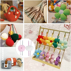 11pcs Aluminum Crochet Hooks Set Multicolor Tunisian Metal Crochet Kits