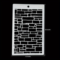 Bricks Background Layering Stencil for Scrapbook Painting Embossing