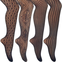 Jacquard Fishnet Tights High Waist Pantyhose Women's Stockings