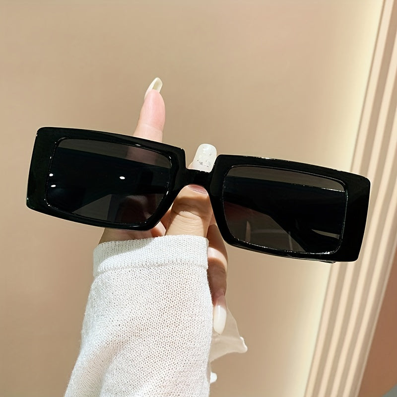 Y2K Rectangle Sunglasses UV400 Sun Shades for Party Beach Travel